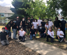 Omnidian's Civic Action Committee volunteering at a black-owned farm in 2020